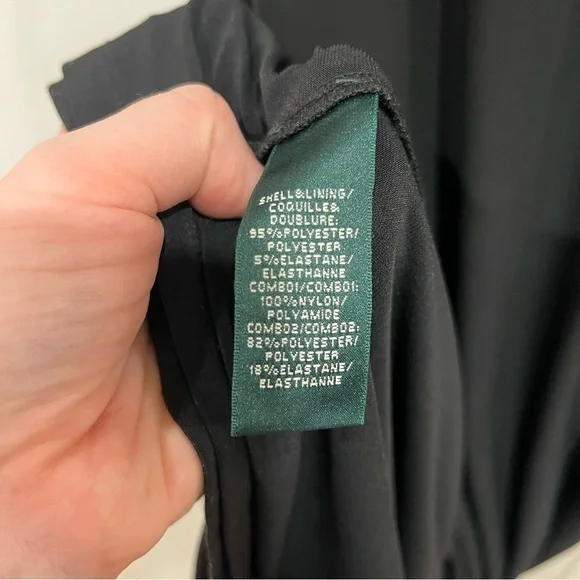 LAUREN RALPH LAUREN EVENING Sequin Bodice Ruched Maxi Gown Womens Size 10 - Picture 10 of 11